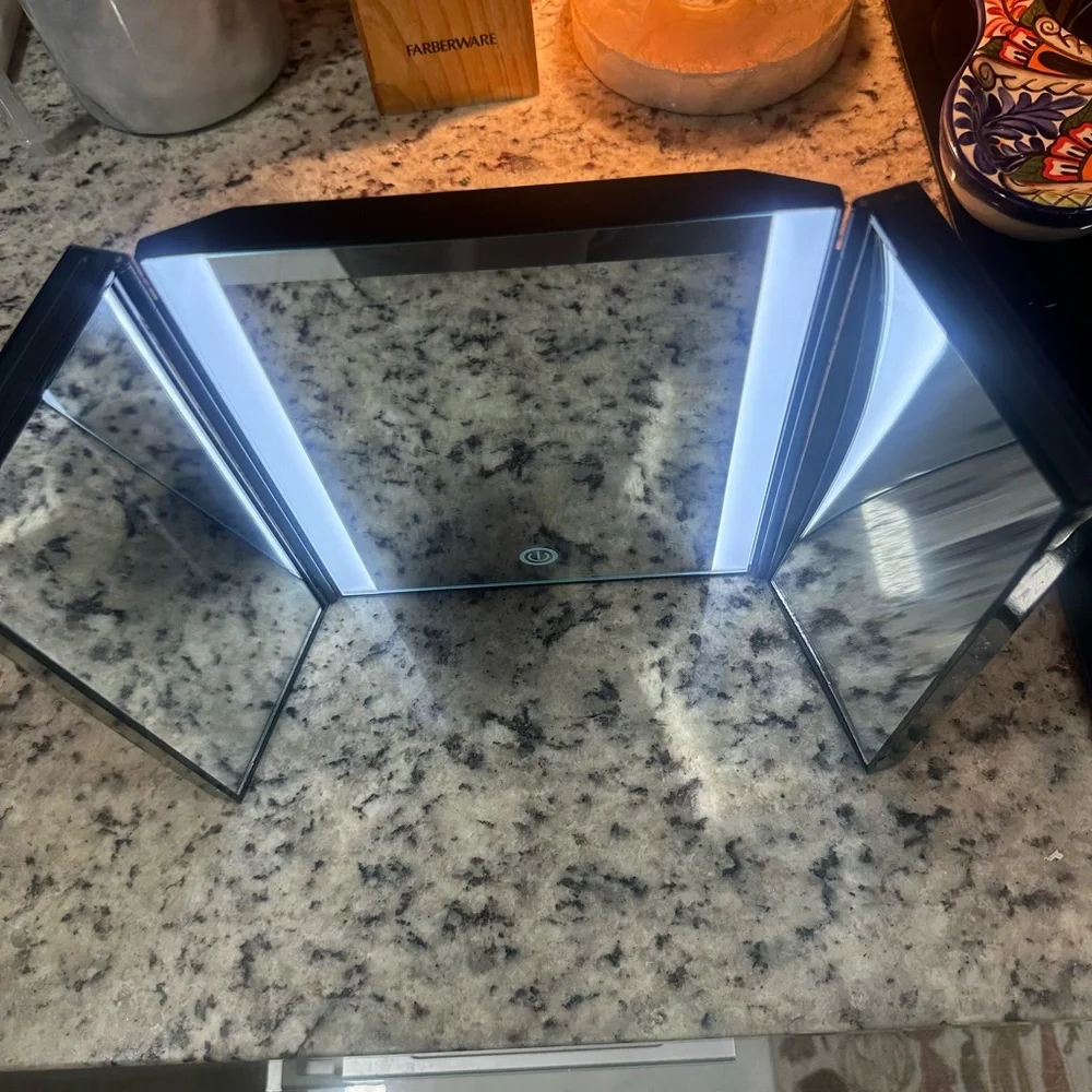 Tri-Fold LED Vanity Mirror